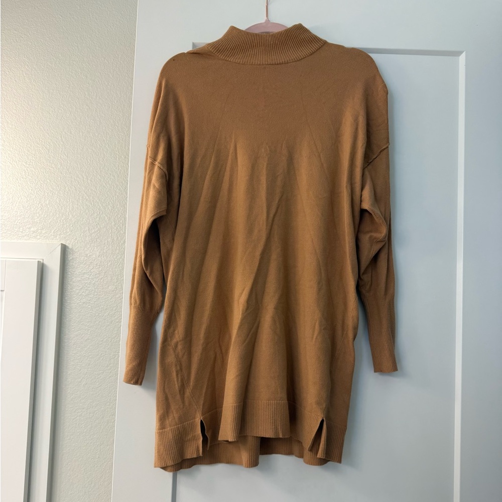 Cozy Tan Knit Sweater dress